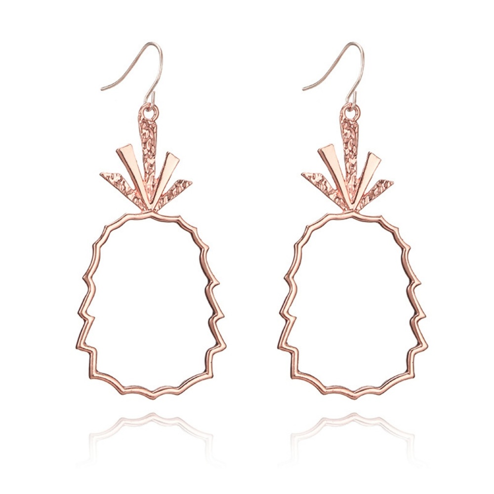 TOPANGA | Geometric Pineapple Drop Earrings - Picture 2 of 4